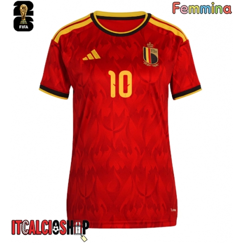 Belgio Leandro Trossard #10 Prima Maglia Femmina Mondiali 2026 Manica Corta